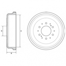 BF539 DELPHI Тормозной барабан