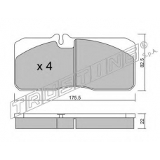 280.0 TRUSTING Комплект тормозных колодок, дисковый тормоз