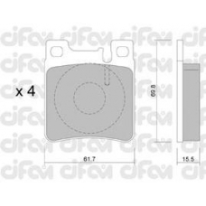 822-567-0 CIFAM Комплект тормозных колодок, дисковый тормоз