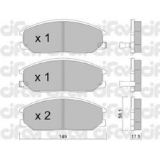 822-632-0 CIFAM Комплект тормозных колодок, дисковый тормоз