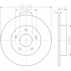 8DD 355 115-631 HELLA Тормозной диск