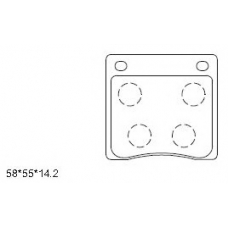 KD1720 ASIMCO Комплект тормозных колодок, дисковый тормоз