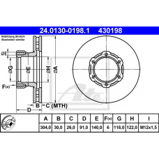 24.0130-0198.1 ATE Тормозной диск