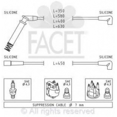 4.9563 FACET Комплект проводов зажигания