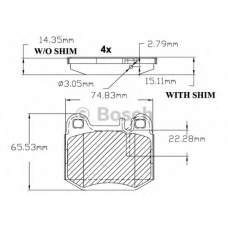 F 03B 150 089 BOSCH Комплект тормозных колодок, дисковый тормоз