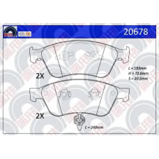20678 GALFER Комплект тормозных колодок, дисковый тормоз