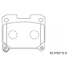 KD2760 ASIMCO Комплект тормозных колодок, дисковый тормоз
