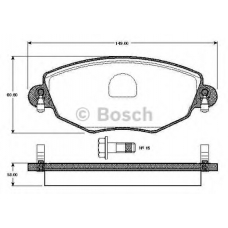 0 986 TB2 819 BOSCH Комплект тормозных колодок, дисковый тормоз