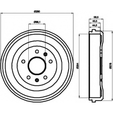 MBD281 MINTEX Тормозной барабан