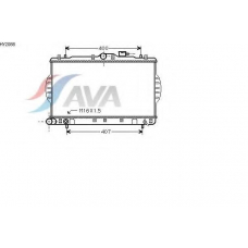 HY2088 AVA Радиатор, охлаждение двигателя