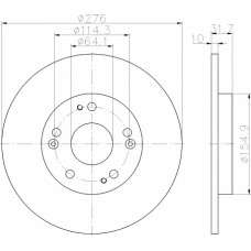 MDC2483 MINTEX Тормозной диск