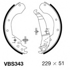 VBS343 MOTAQUIP Комплект тормозных колодок