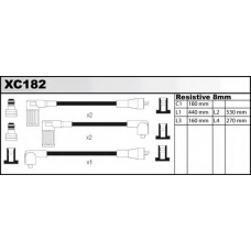 XC182 QUINTON HAZELL Комплект проводов зажигания