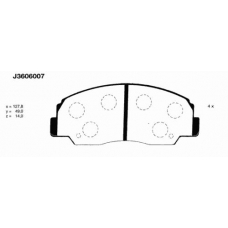 J3606007 NIPPARTS Комплект тормозных колодок, дисковый тормоз