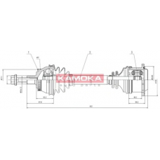 VW1138921A KAMOKA Приводной вал