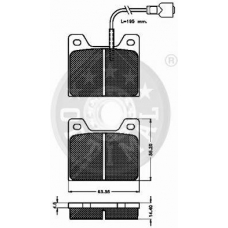 2366 OPTIMAL Комплект тормозных колодок, дисковый тормоз
