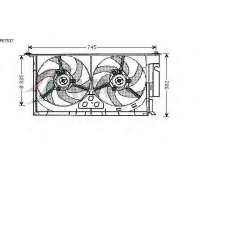 PE7537 AVA Вентилятор, охлаждение двигателя