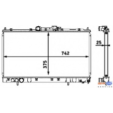 8MK 376 718-511 HELLA Радиатор, охлаждение двигателя