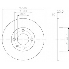 8DD 355 104-181 HELLA Тормозной диск