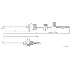 11.2245 CABOR Трос, управление сцеплением