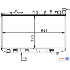 8MK 376 707-491 HELLA Радиатор, охлаждение двигателя