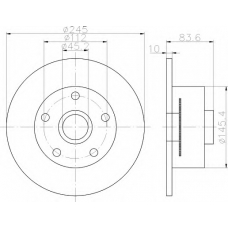 8DD 355 120-151 HELLA Тормозной диск