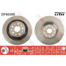 DF6039S TRW Тормозной диск