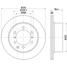 8DD 355 112-751 HELLA Тормозной диск