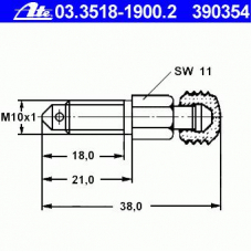 03.3518-1900.2 ATE Болт воздушного клапана / вентиль