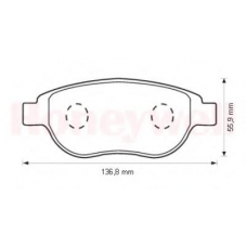 573184B BENDIX Комплект тормозных колодок, дисковый тормоз