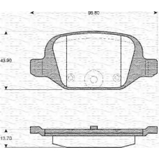 363702161104 MAGNETI MARELLI Комплект тормозных колодок, дисковый тормоз