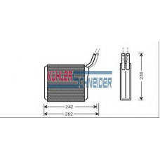 0692101 KUHLER SCHNEIDER Теплообменник, отопление салона