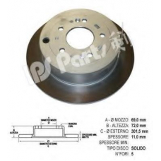 IBP-1H06 IPS Parts Тормозной диск