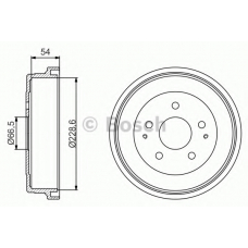 0 986 477 230 BOSCH Тормозной барабан