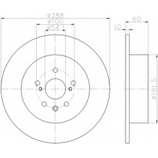 8DD 355 115-661 HELLA Тормозной диск