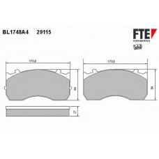 BL1748A4 FTE Комплект тормозных колодок, дисковый тормоз