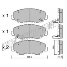 6220 TRUSTING Комплект тормозных колодок