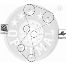 SK-1013 OPTIMAL Комплект ремня грм