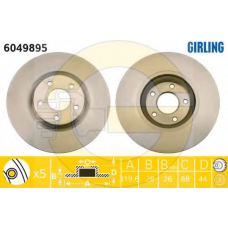 6049895 GIRLING Тормозной диск