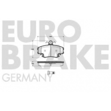 5502223953 EUROBRAKE Комплект тормозных колодок, дисковый тормоз