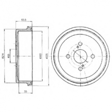 BF278 DELPHI Тормозной барабан