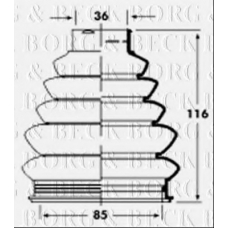 BCB2360 BORG & BECK Пыльник, приводной вал