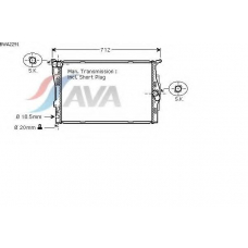 BWA2291 AVA Радиатор, охлаждение двигателя