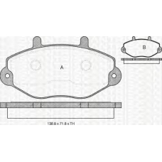 8110 16970 TRIDON Brake pads - front