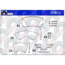20853 GALFER Комплект тормозных колодок, дисковый тормоз