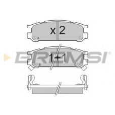 BP2536 BREMSI Комплект тормозных колодок, дисковый тормоз