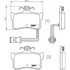 8DB 355 017-751 HELLA Комплект тормозных колодок, дисковый тормоз