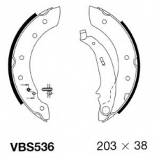 VBS536 MOTAQUIP Комплект тормозных колодок