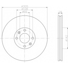 8DD 355 106-531 HELLA Тормозной диск