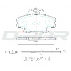 DFB1400 DITAS Комплект тормозных колодок, дисковый тормоз